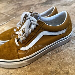 Vans Mustard and White Sneakers